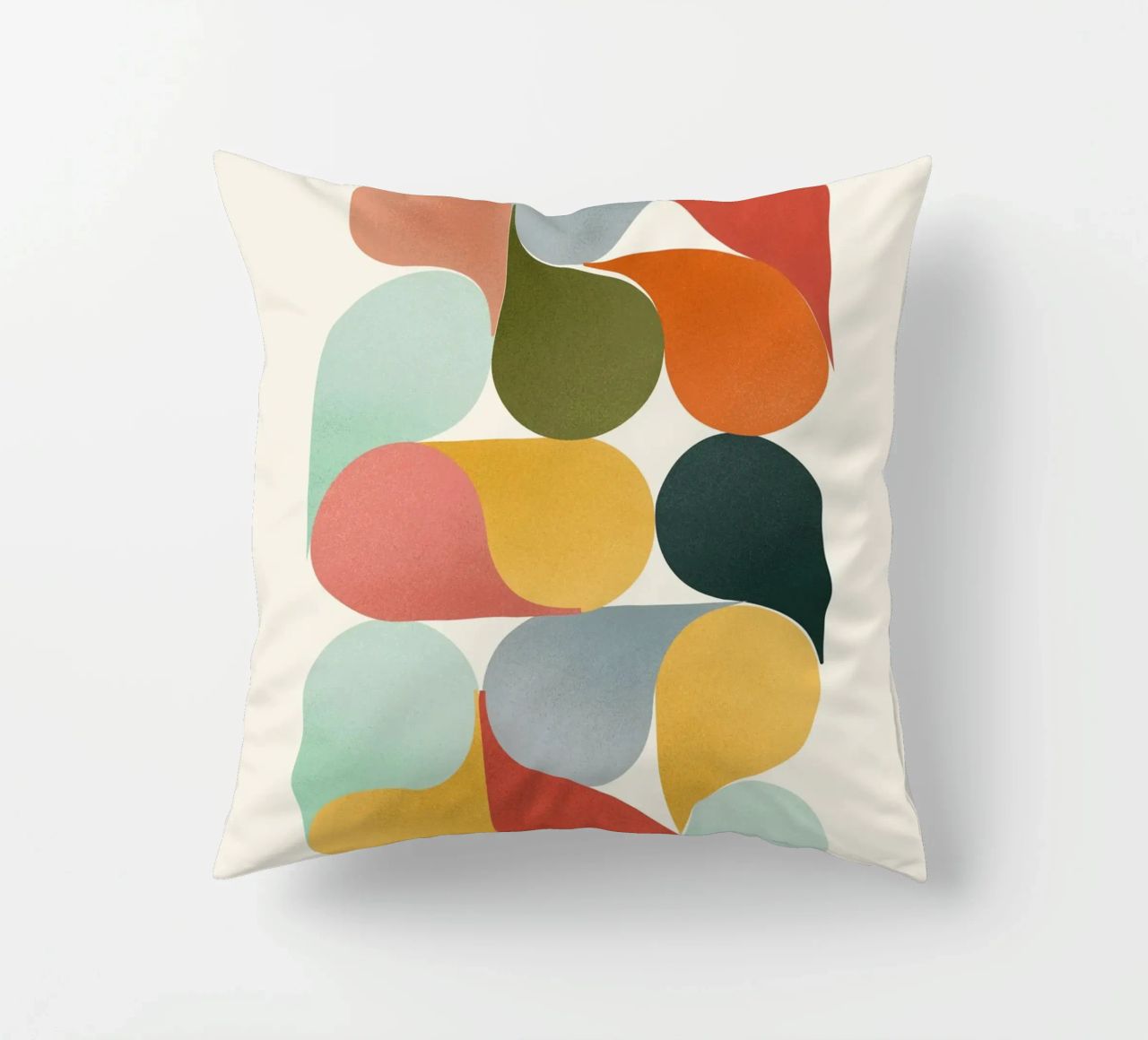 Retro Geometric Abstract Minimalist Art Print decorative cushion by showmemars
