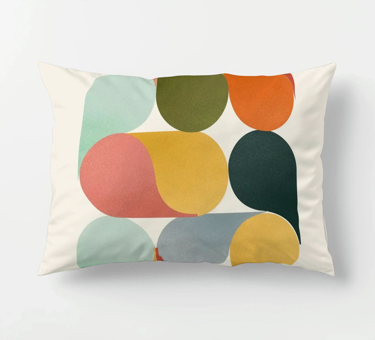 Retro Geometric Abstract Minimalist Art Print decorative cushion by showmemars