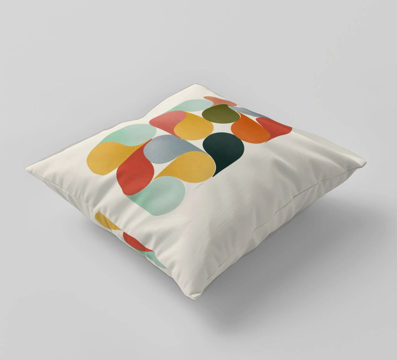 Retro Geometric Abstract Minimalist Art Print decorative cushion by showmemars