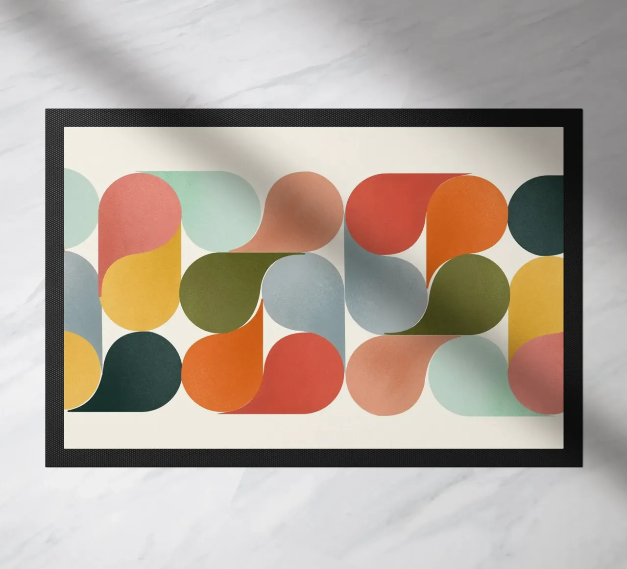 Retro Geometric Abstract Minimalist Art Print zerbino da showmemars