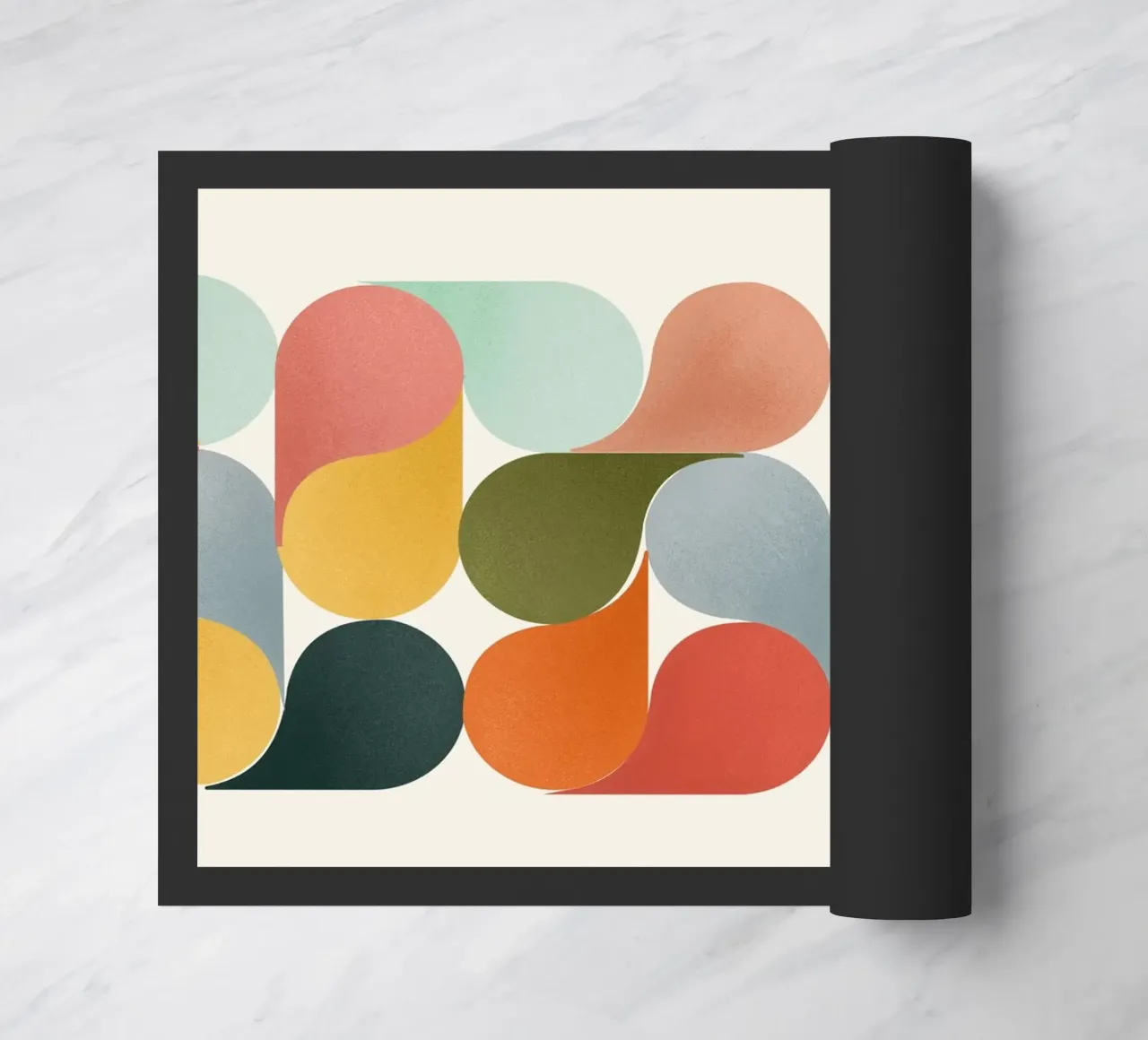 Retro Geometric Abstract Minimalist Art Print zerbino da showmemars