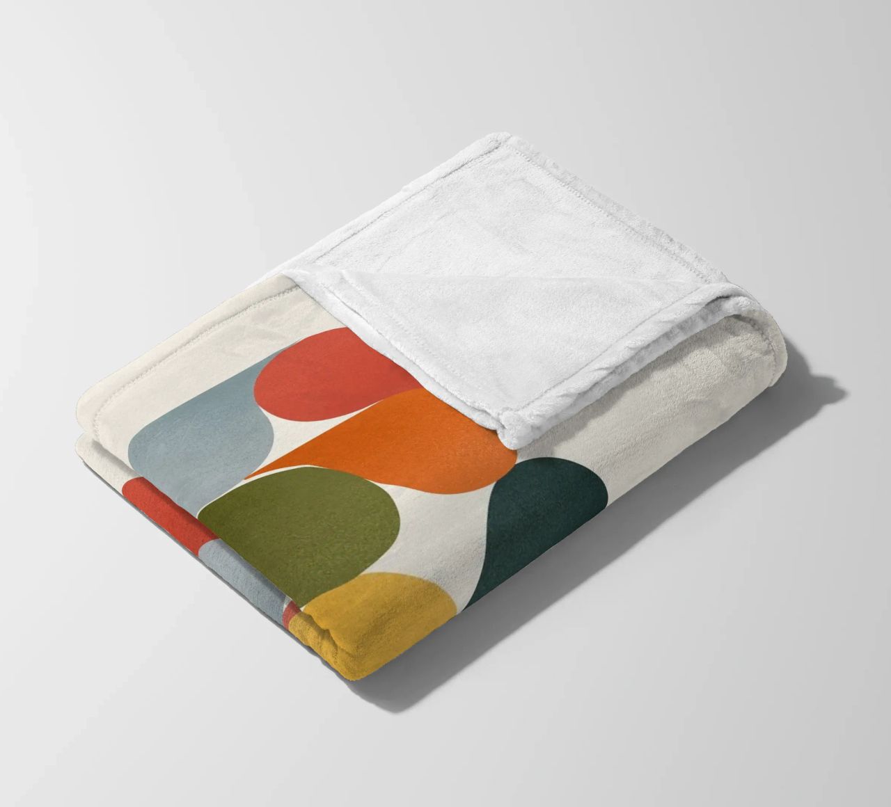 Retro Geometric Abstract Minimalist Art Print fleece blanket by showmemars