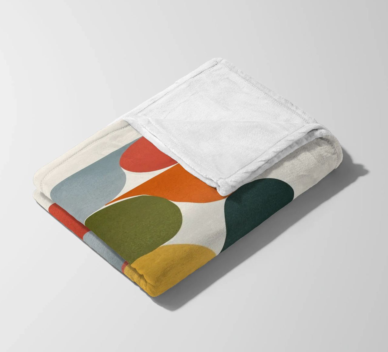 Retro Geometric Abstract Minimalist Art Print fleece blanket by showmemars