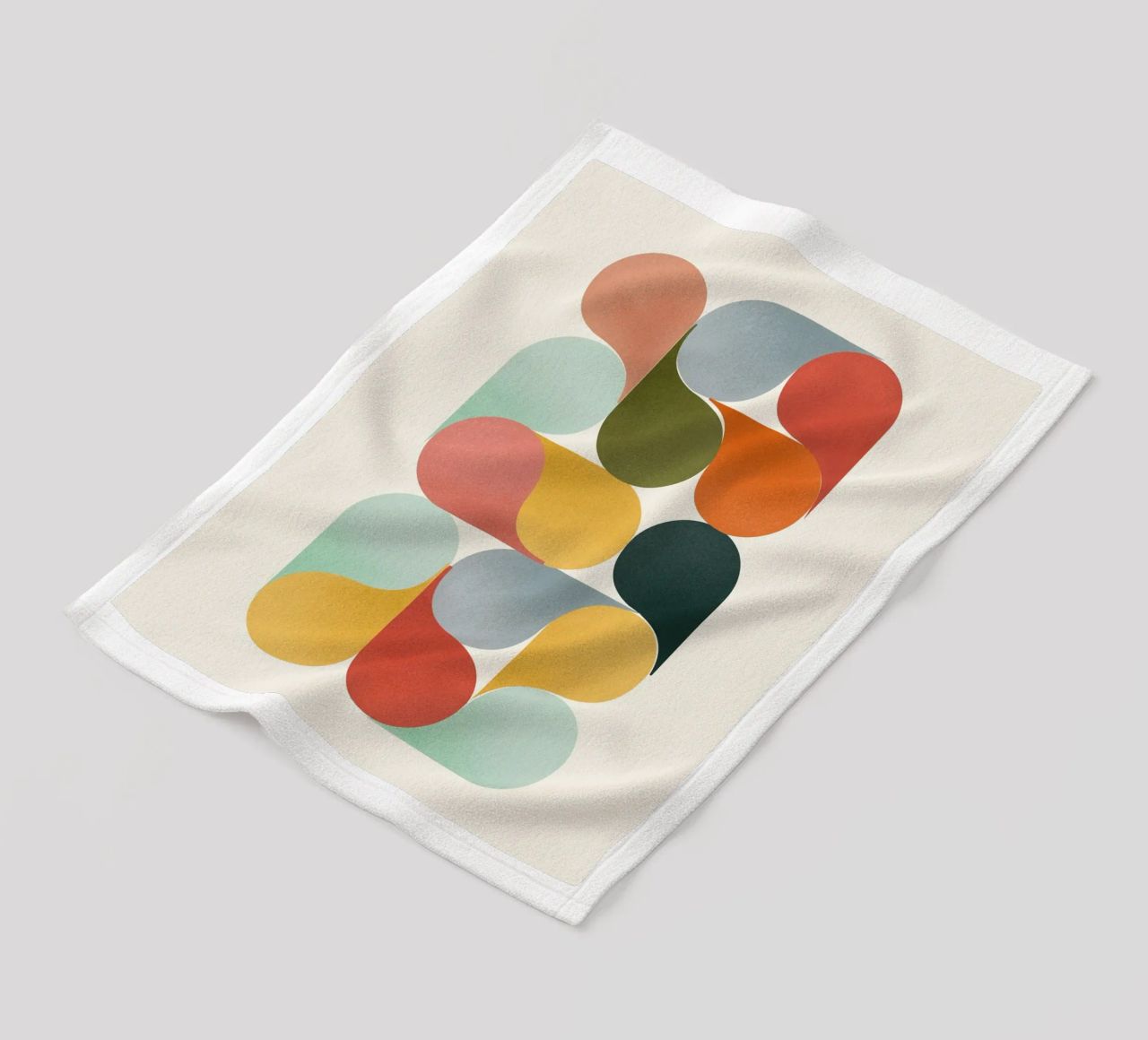 Retro Geometric Abstract Minimalist Art Print fleece blanket by showmemars
