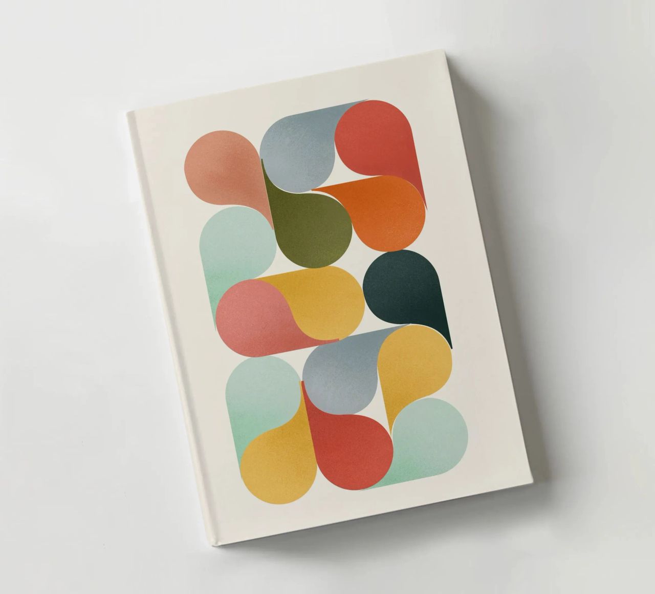 Retro Geometric Abstract Minimalist Art Print carnet de notes de showmemars