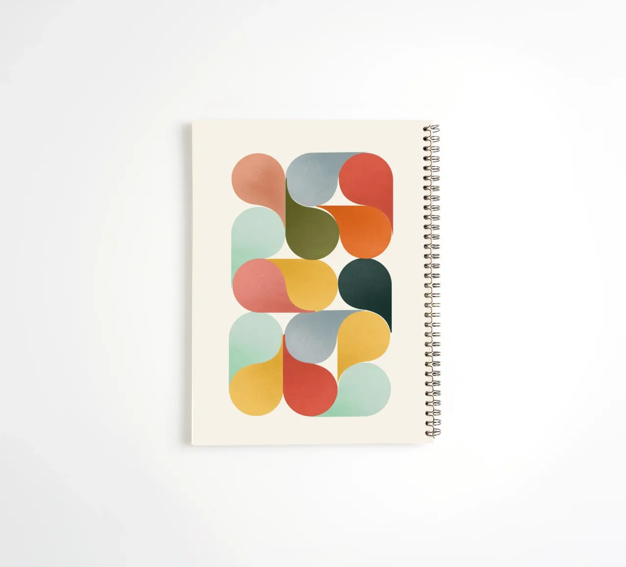 Retro Geometric Abstract Minimalist Art Print Ringbuch von showmemars