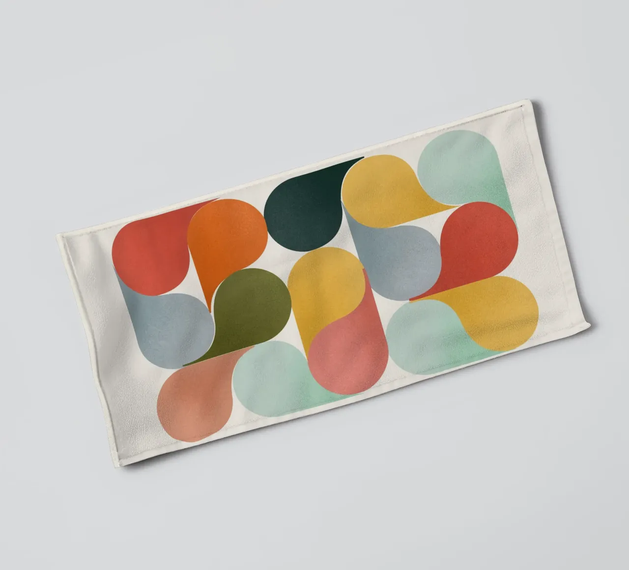 Retro Geometric Abstract Minimalist Art Print serviette de bain de showmemars