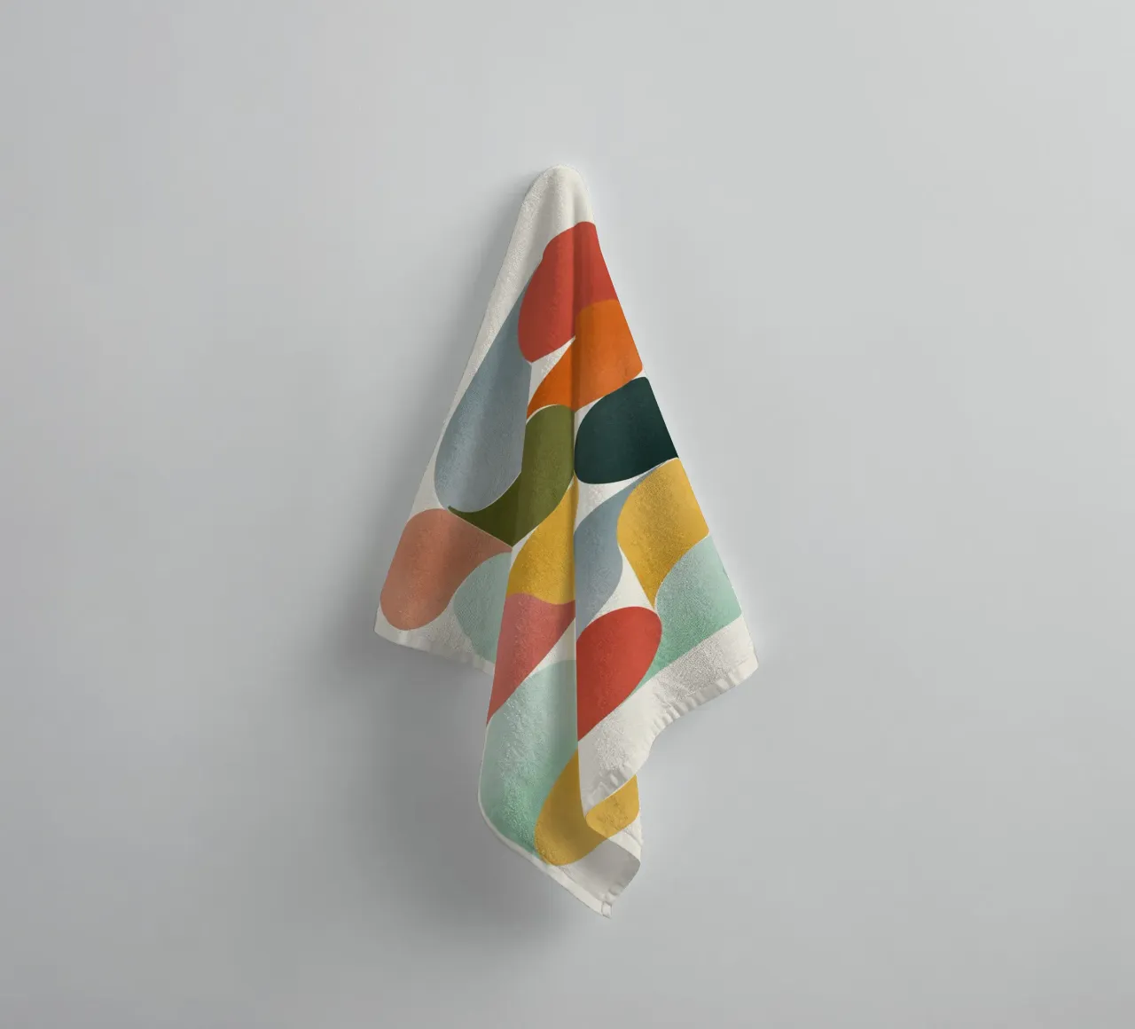 Retro Geometric Abstract Minimalist Art Print serviette de bain de showmemars