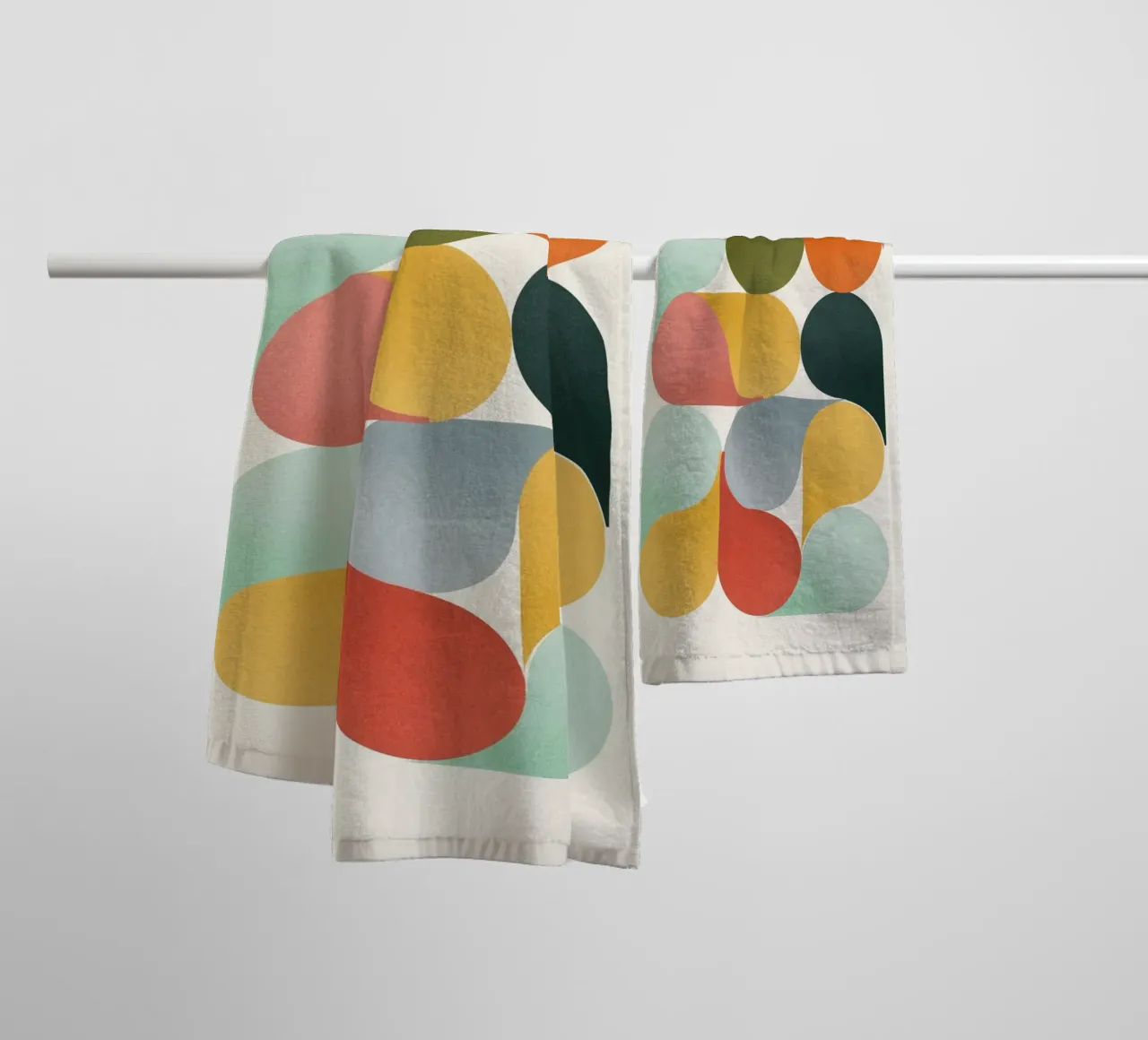 Retro Geometric Abstract Minimalist Art Print asciugamano da bagno da showmemars