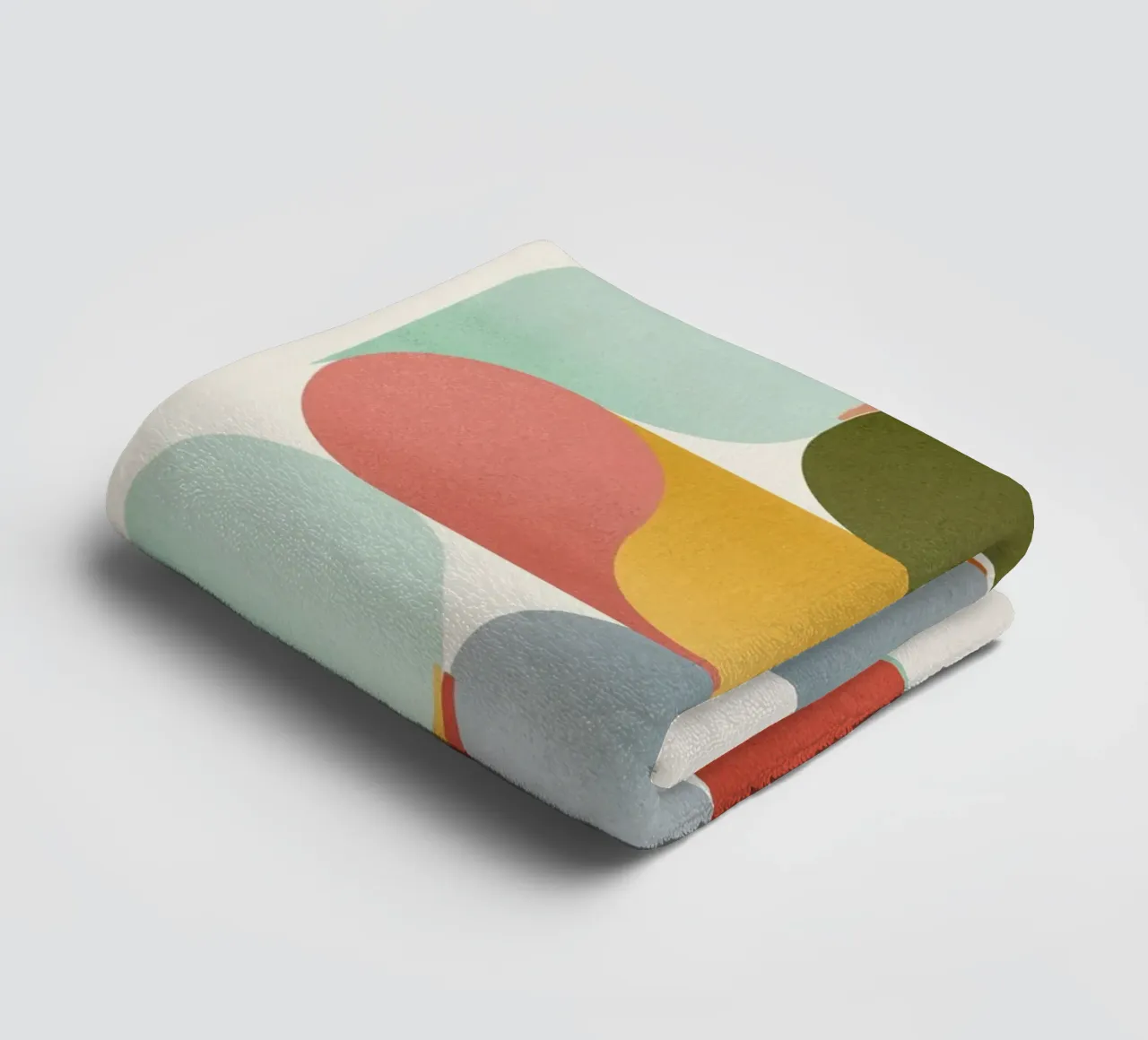 Retro Geometric Abstract Minimalist Art Print badhanddoek van showmemars