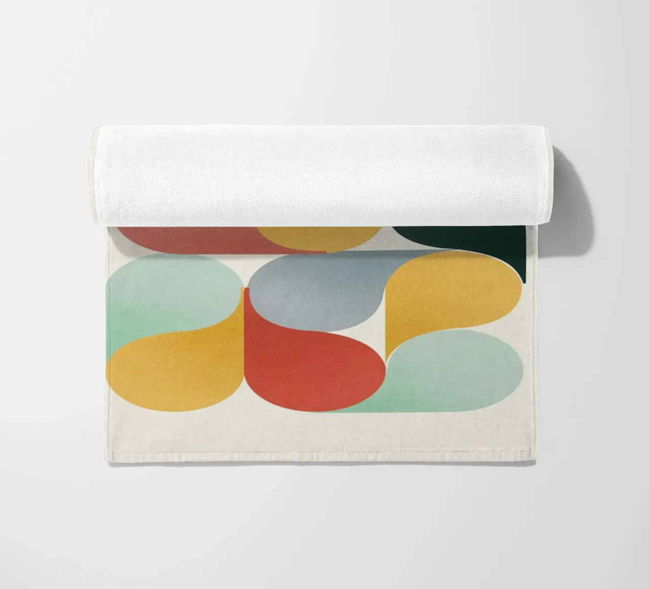 Retro Geometric Abstract Minimalist Art Print telo mare da showmemars