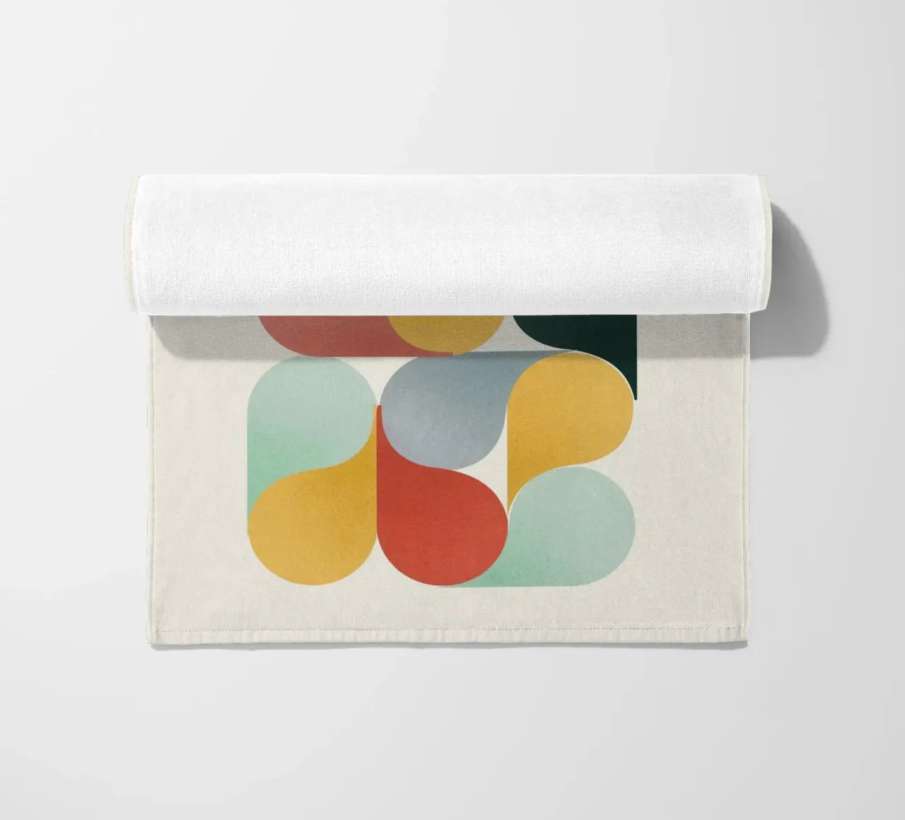 Retro Geometric Abstract Minimalist Art Print telo mare da showmemars