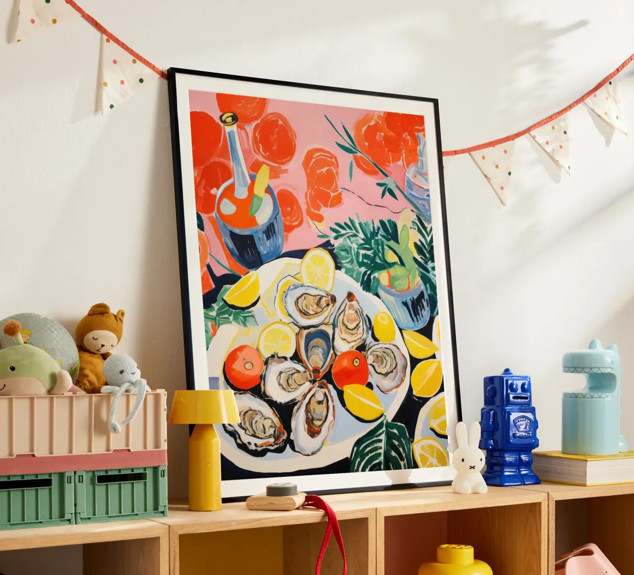 Ostriche, vini e fiori Pittura - Matisse poster da Peaches Art Prints