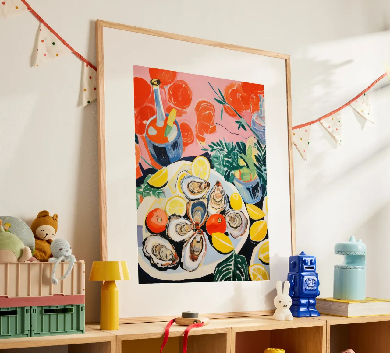 Ostriche, vini e fiori Pittura - Matisse poster da Peaches Art Prints