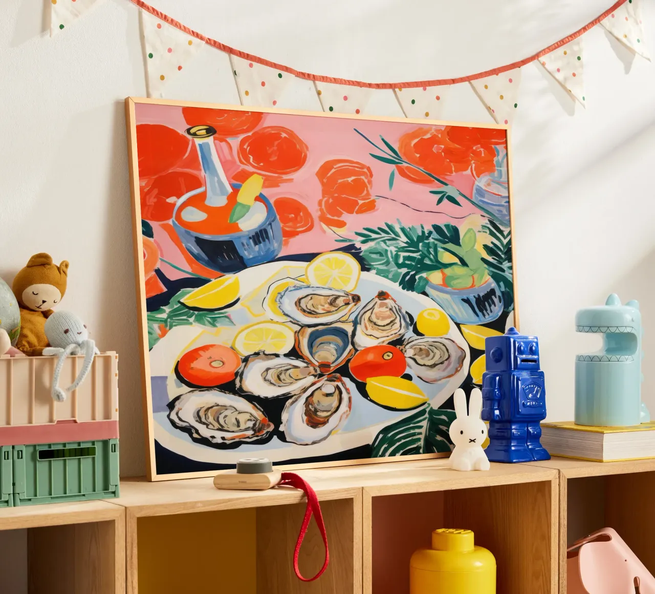 Ostriche, vini e fiori Pittura - Matisse poster da Peaches Art Prints