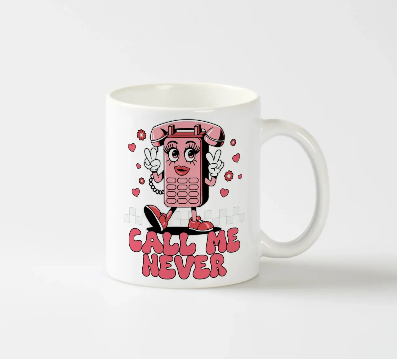 Call Me Never tazza in ceramica da edsonramosart