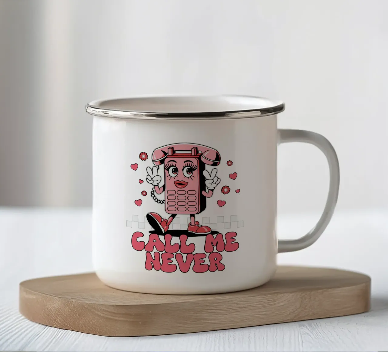 Call Me Never tazza in smalto da edsonramosart