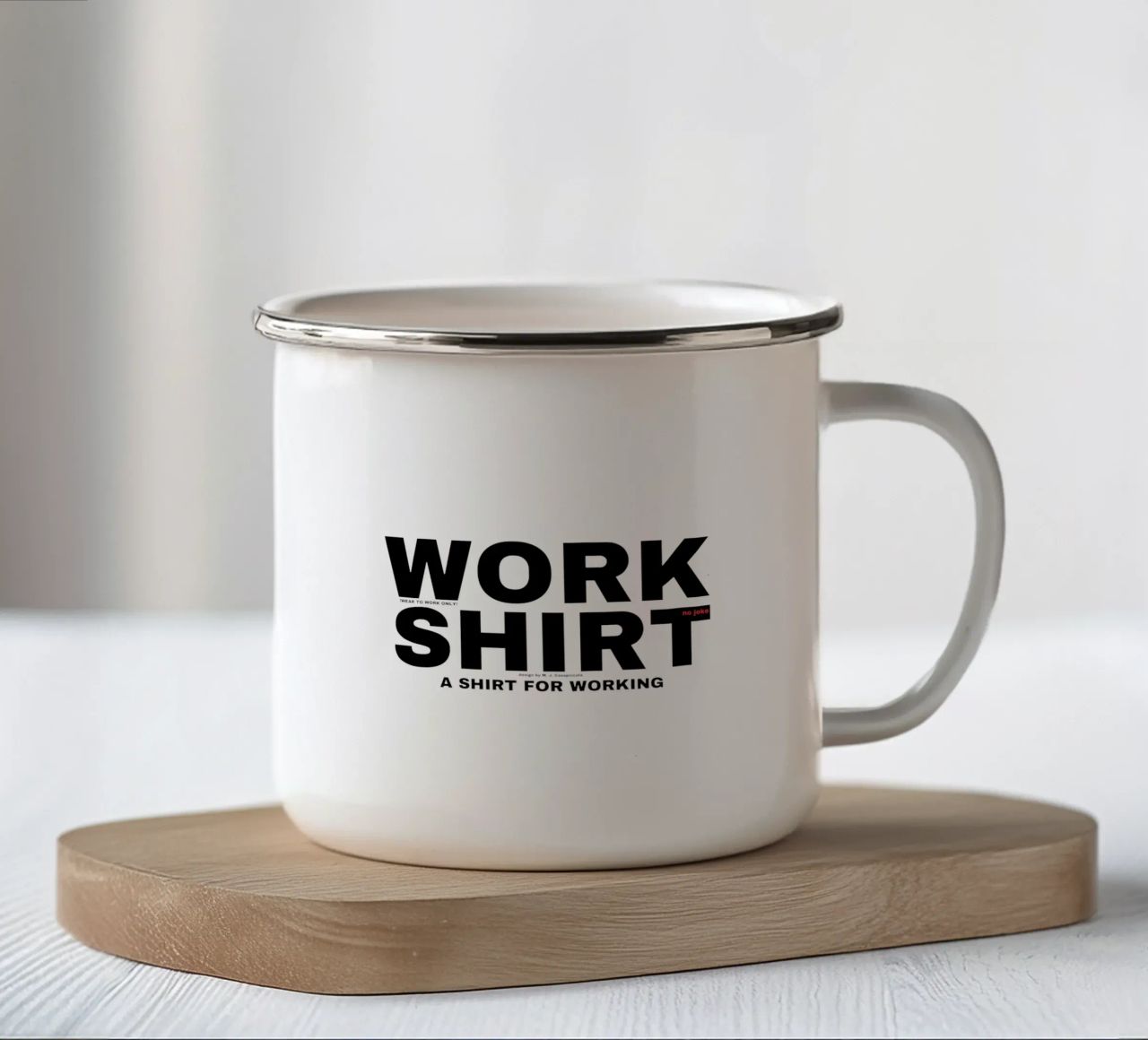 Work_SHirt_The oRigINAL tazza in smalto da Crypto_Jungle
