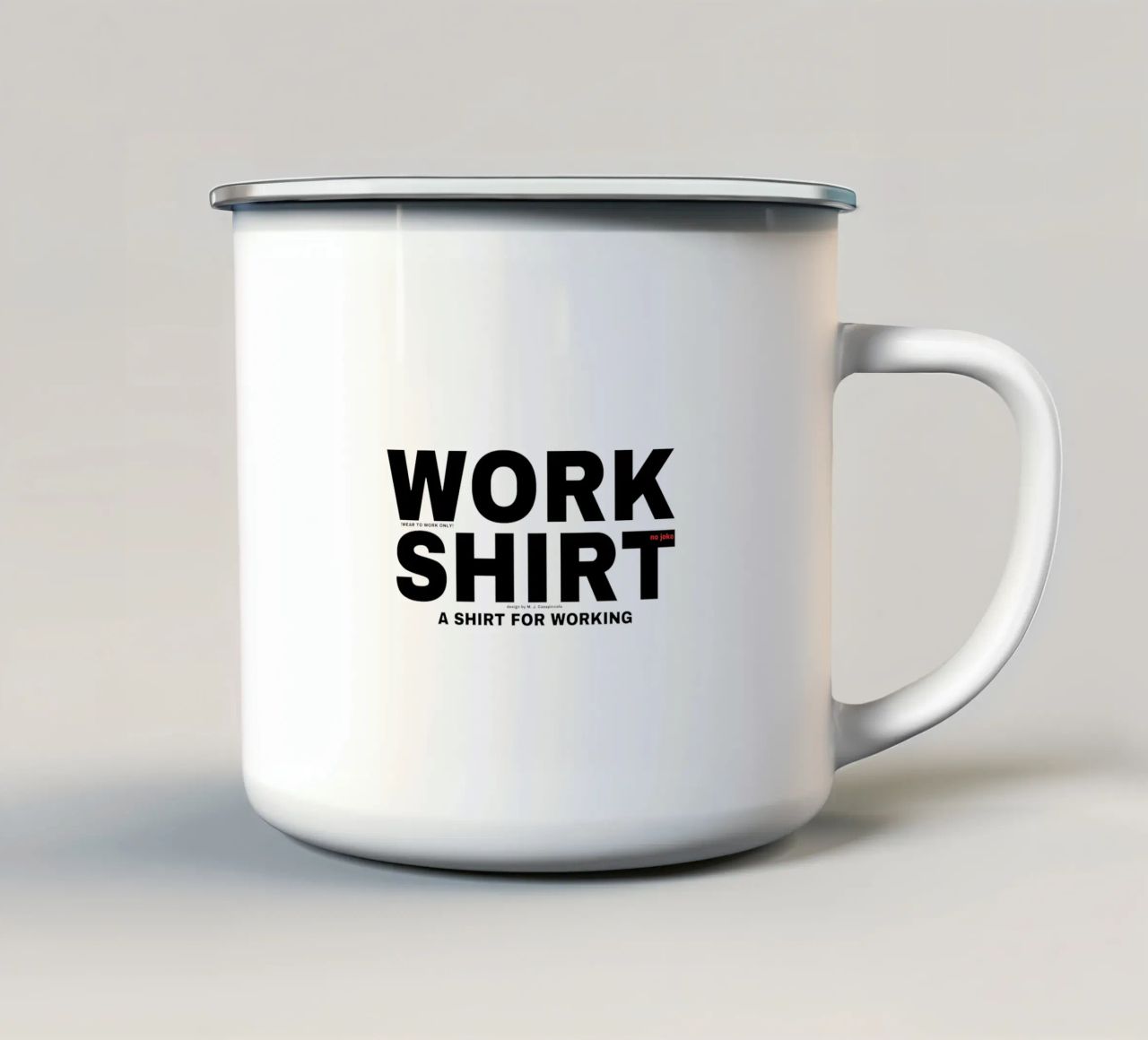 Work_SHirt_The oRigINAL tazza in smalto da Crypto_Jungle