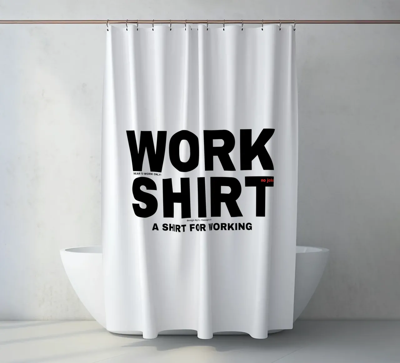 Work_SHirt_The oRigINAL Duschvorhang von Crypto_Jungle