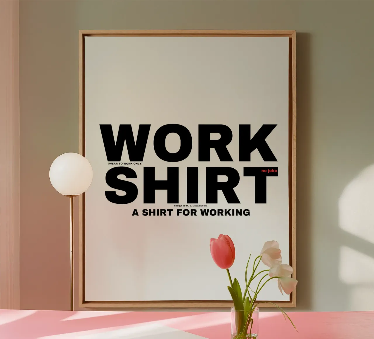 Work_SHirt_The oRigINAL tela con Cornice a cassetta da Crypto_Jungle