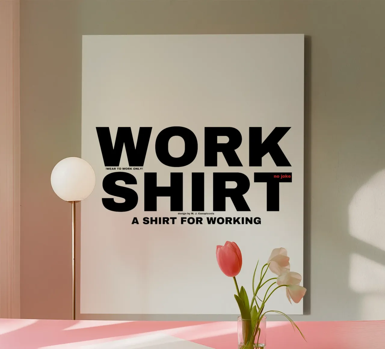 Work_SHirt_The oRigINAL tela con Cornice a cassetta da Crypto_Jungle