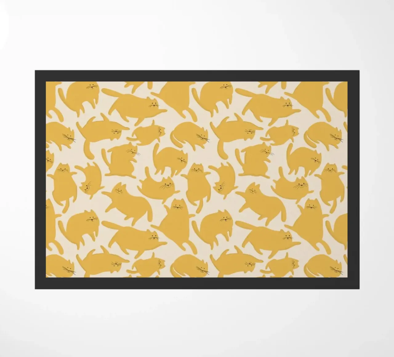 Playful Yellow Cats Cute Pattern zerbino da showmemars