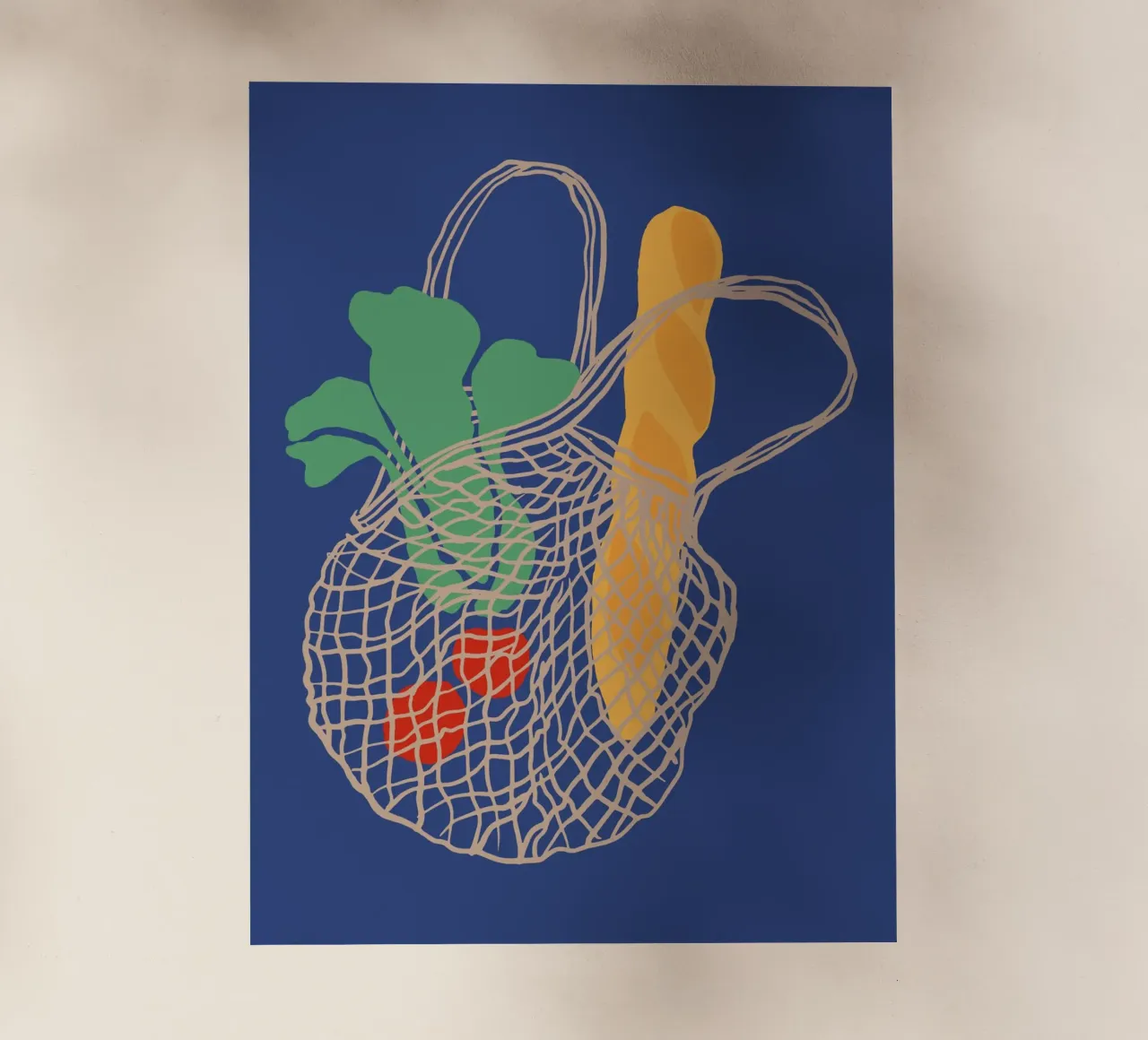 Borsa della spesa, Pane e verdure pellicola backlit da Peaches Art Prints
