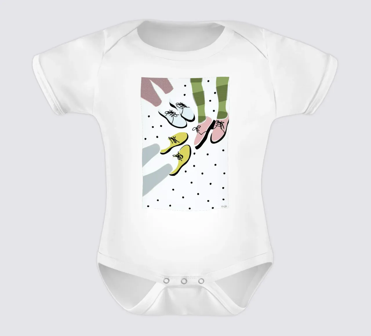 Three Pairs Kurzarm Babybody von Linda Gobeta