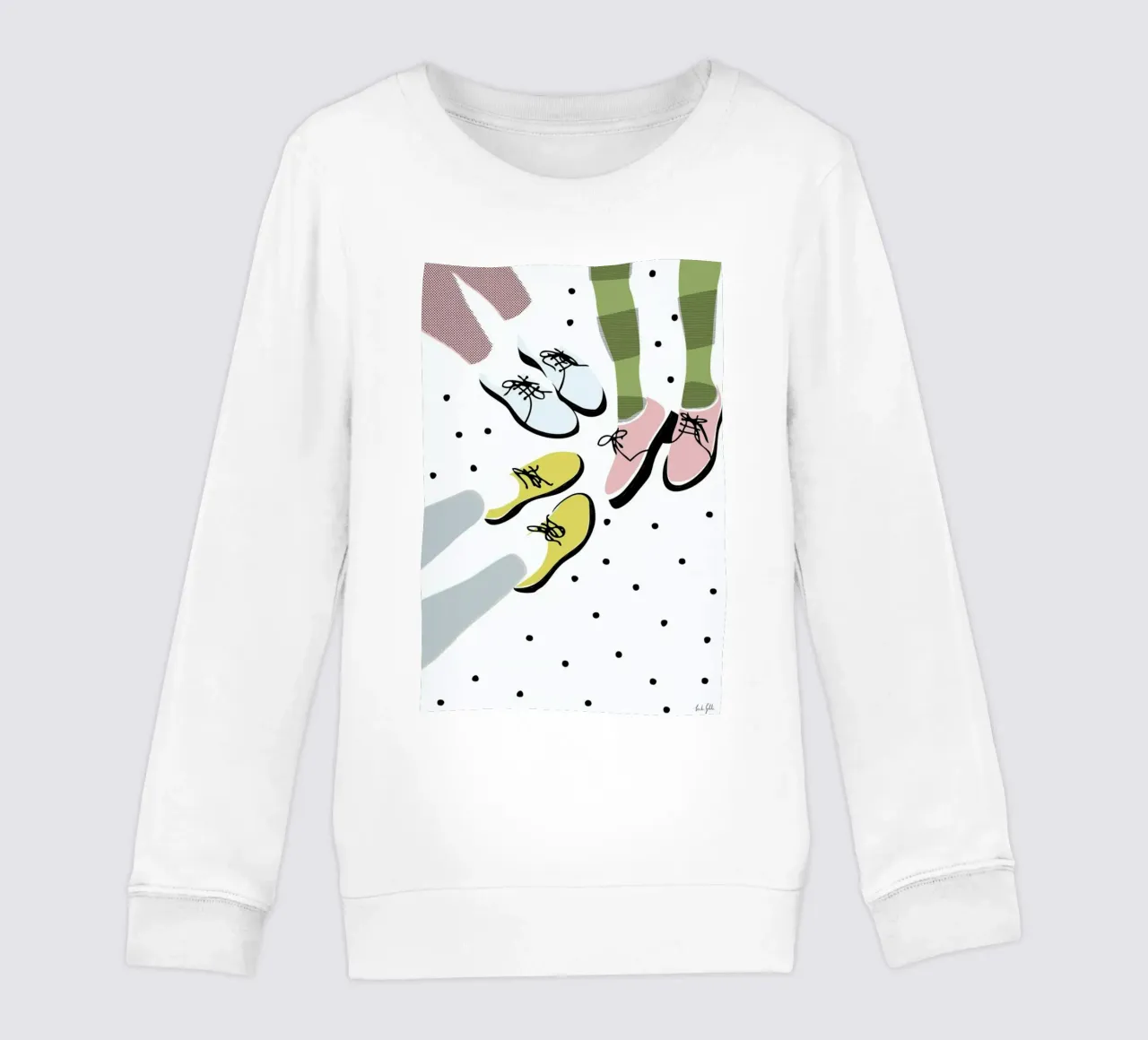 Three Pairs kids sweatshirt by Linda Gobeta