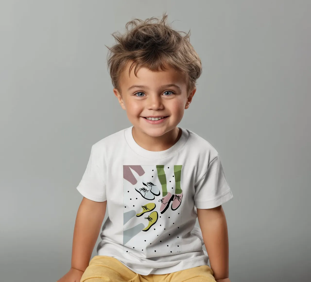 Three Pairs kids t-shirt by Linda Gobeta