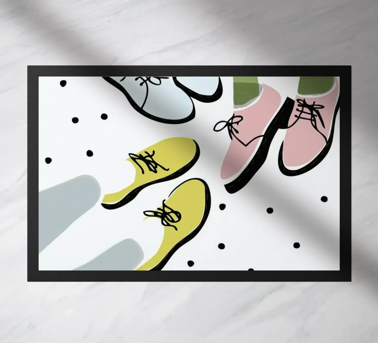 Three Pairs doormat by Linda Gobeta