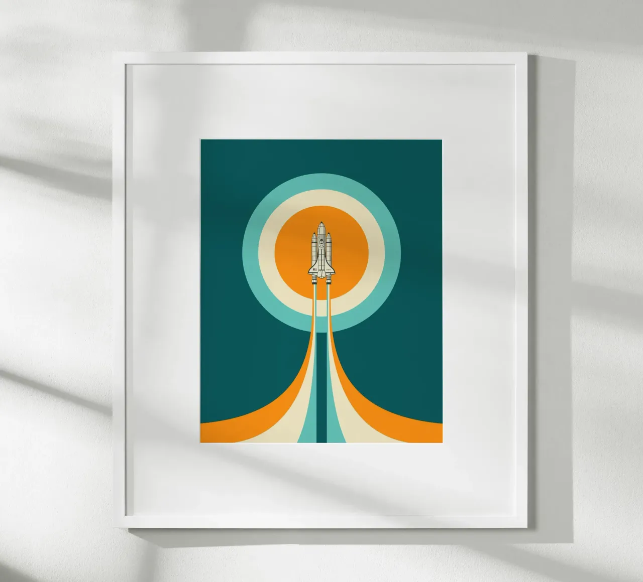 NAVETTA SPAZIALE poster con telaio in alluminio da Jazzberry Blue