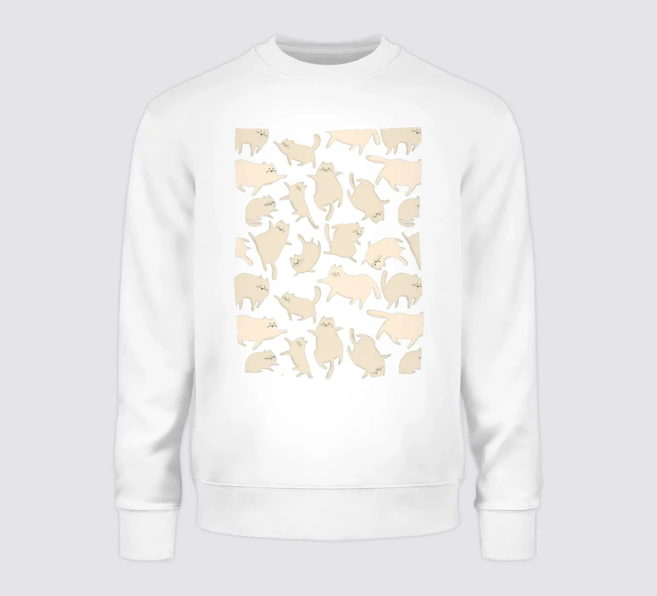 Playful Cream Cats on Green felpa da showmemars