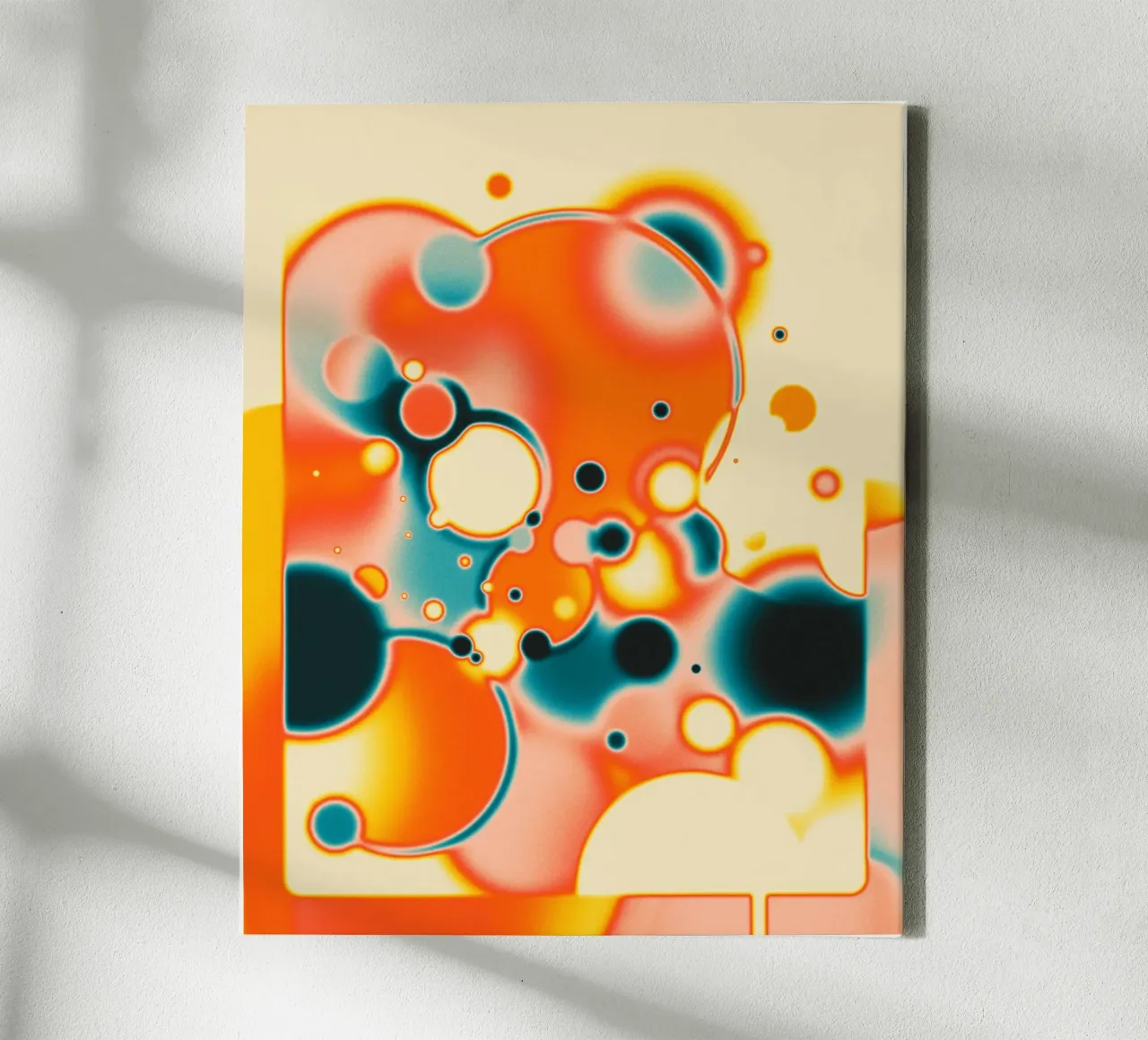 CHEMISCHE REACTIE canvas met Baklijst van Jazzberry Blue