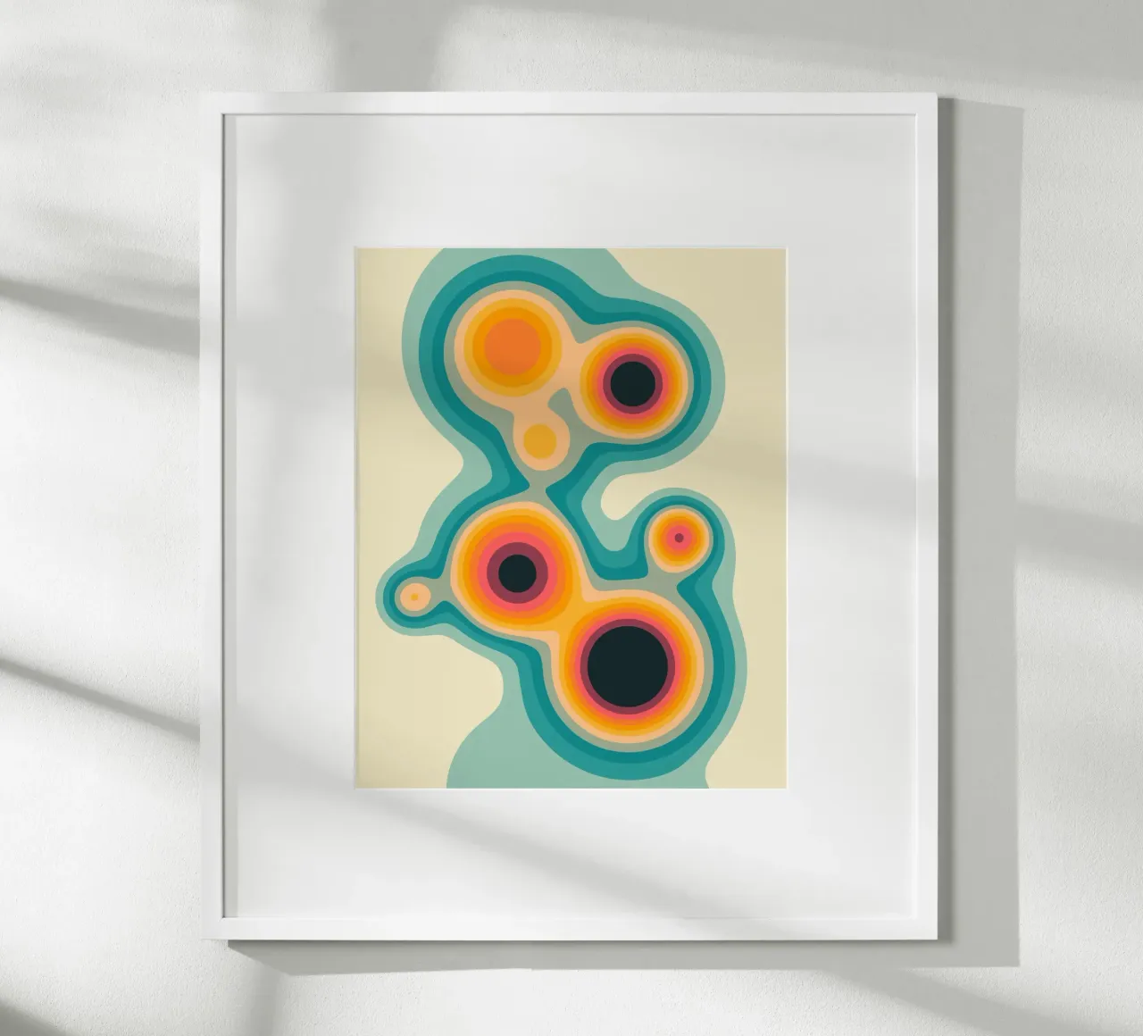 FLUX Poster mit Aluminium Rahmen von Jazzberry Blue