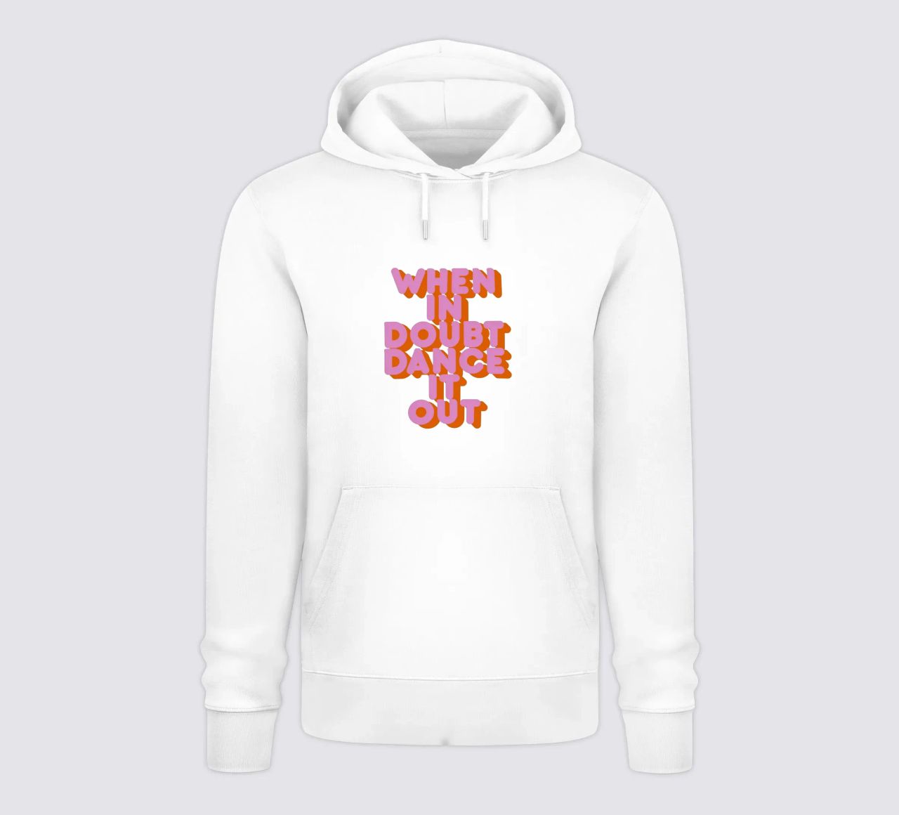 When in Doubt Dance It Out Fun Retro Typography felpa con cappuccio da showmemars