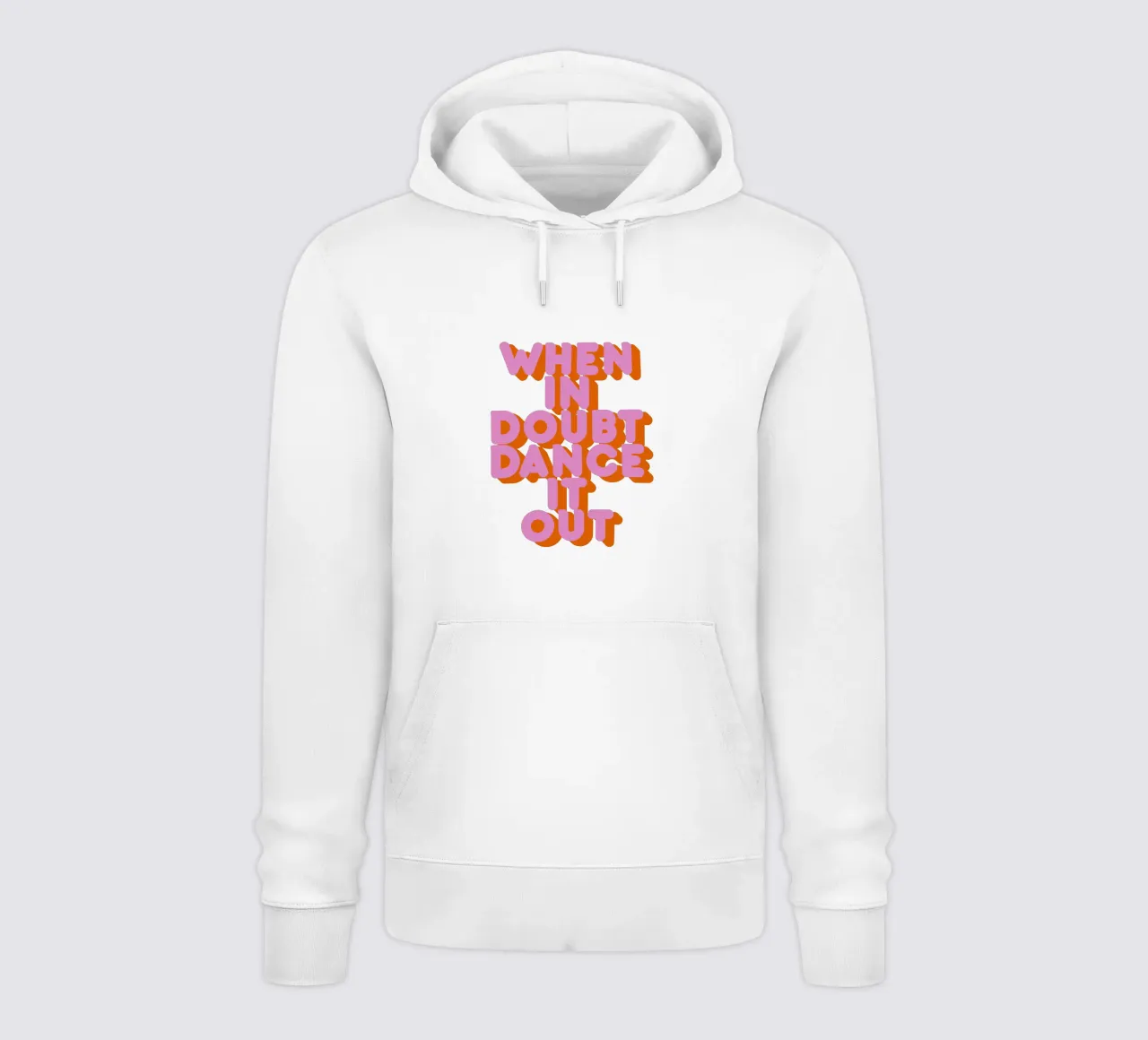 When in Doubt Dance It Out Fun Retro Typography felpa con cappuccio da showmemars