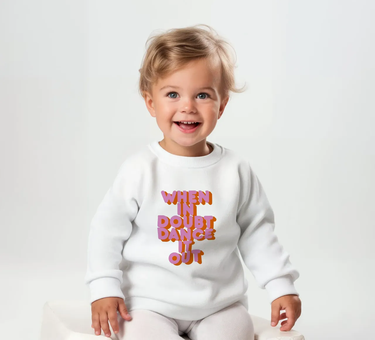 When in Doubt Dance It Out Fun Retro Typography Baby Sweatshirt von showmemars