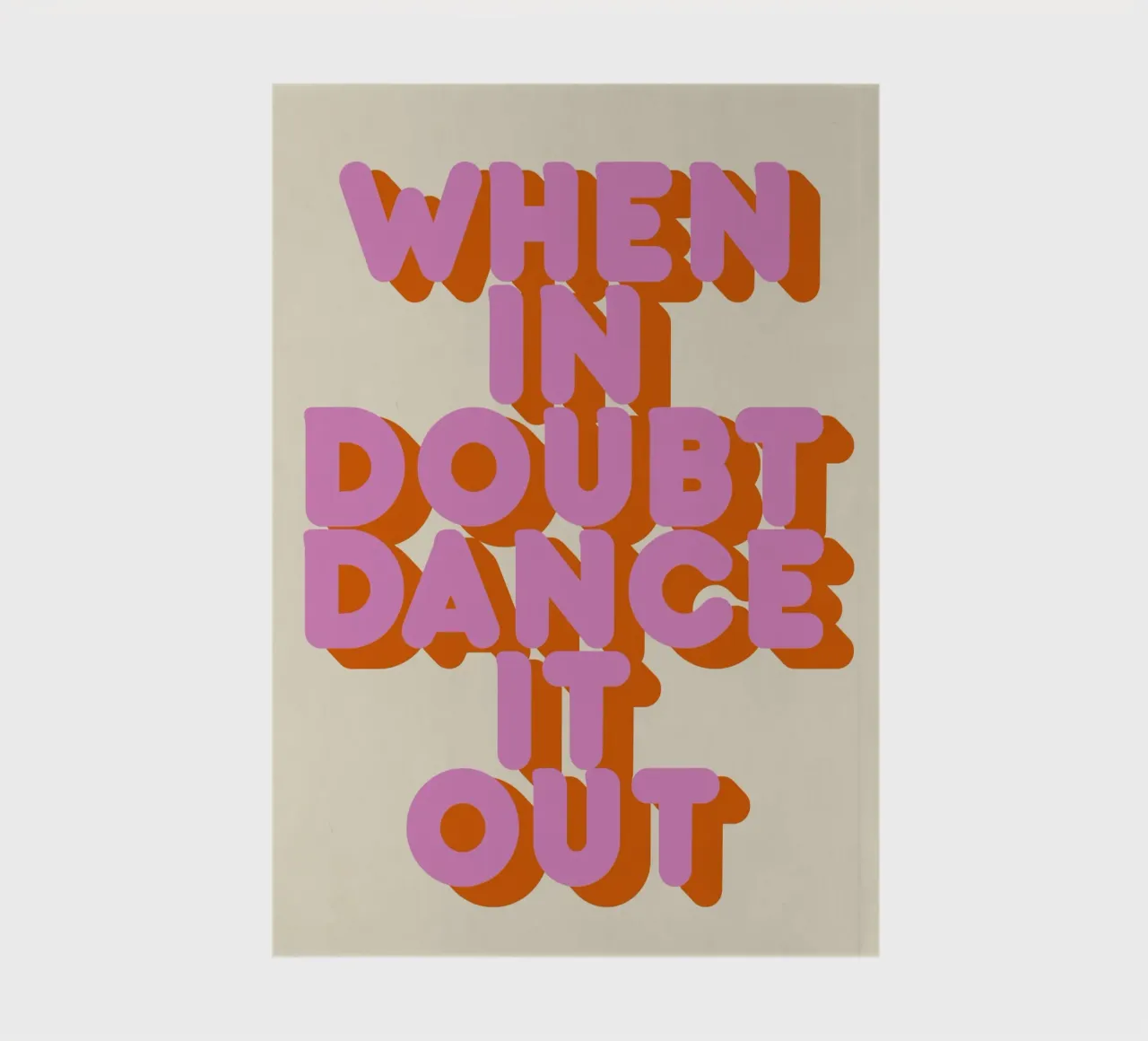 When in Doubt Dance It Out Fun Retro Typography notebook by showmemars