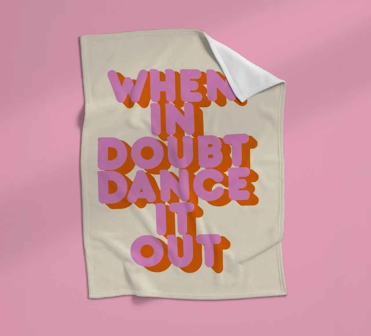 When in Doubt Dance It Out Fun Retro Typography coperta in pile da showmemars
