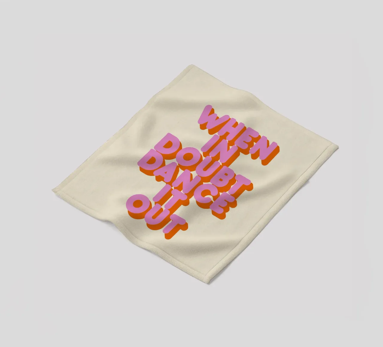 When in Doubt Dance It Out Fun Retro Typography coperta in pile da showmemars