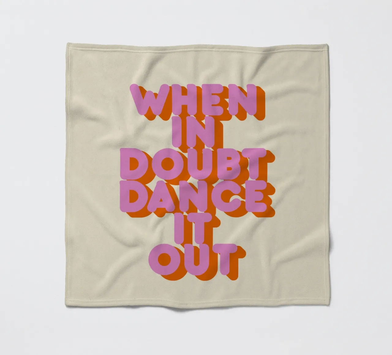 When in Doubt Dance It Out Fun Retro Typography coperta in pile da showmemars