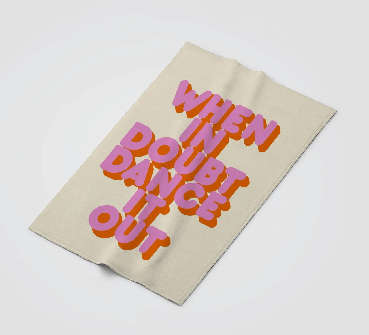 When in Doubt Dance It Out Fun Retro Typography coperta in pile da showmemars