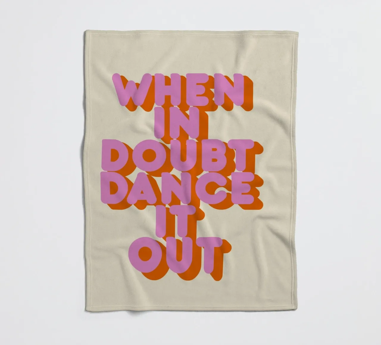 When in Doubt Dance It Out Fun Retro Typography coperta in pile da showmemars