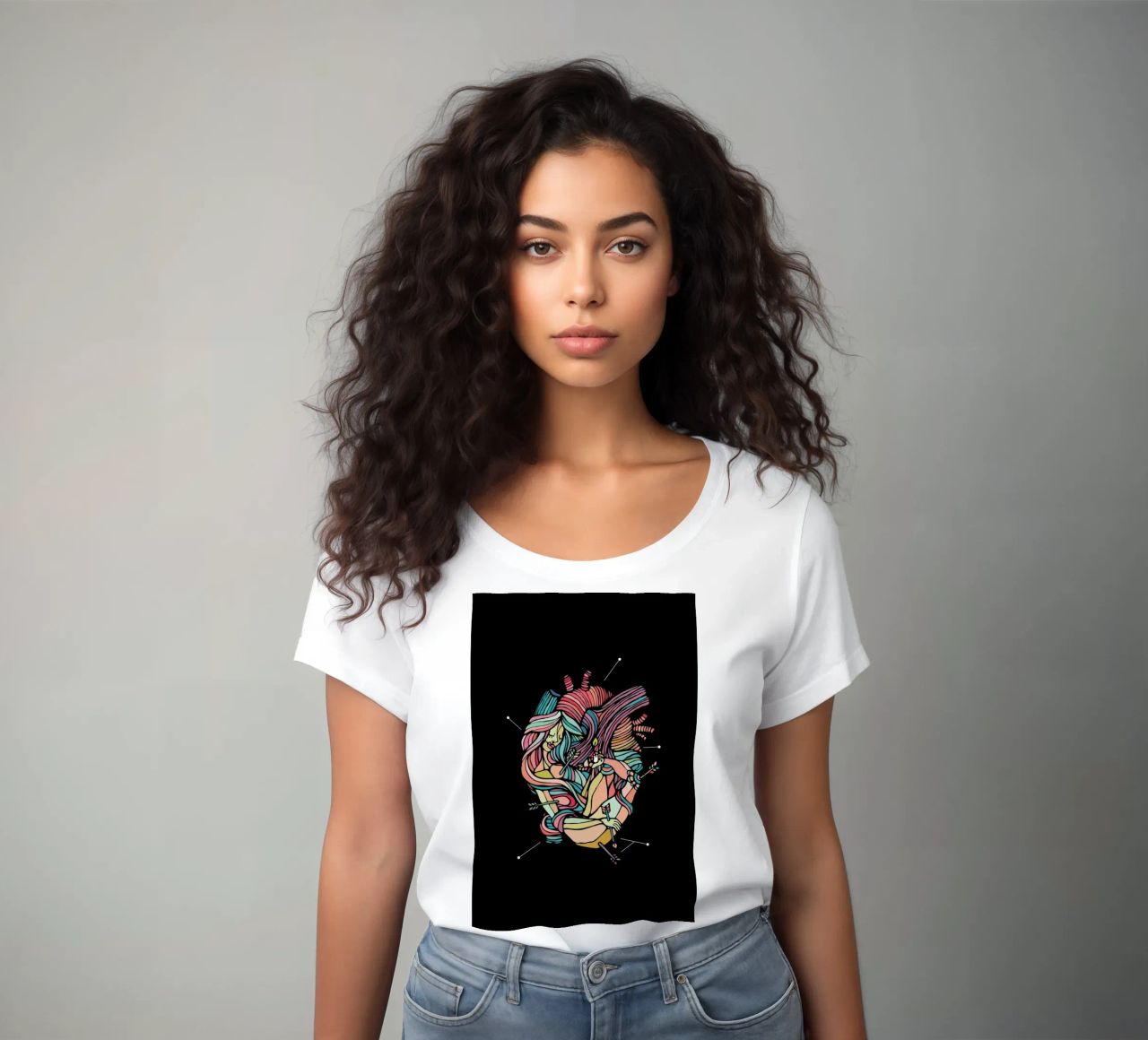 Heart dames t-shirt getailleerd van Ninhol