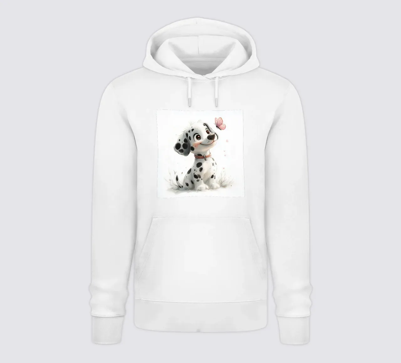 Dalmata allegro con anello a farfalla felpa con cappuccio da Carinaprint