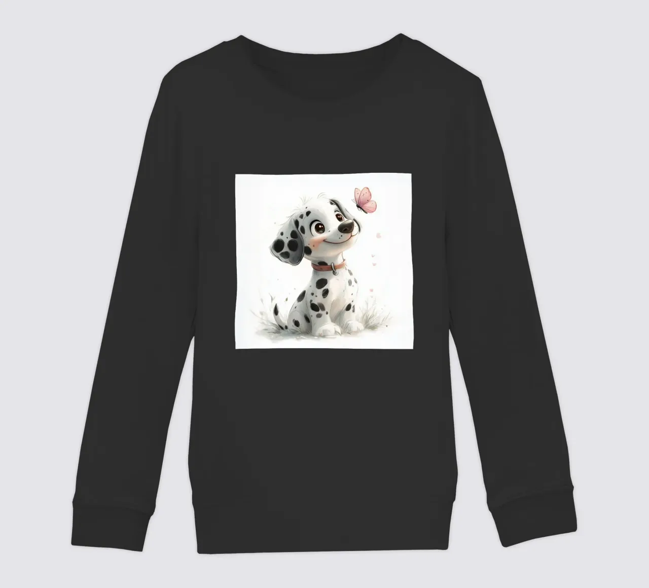 Dalmata allegro con anello a farfalla felpa bambino da Carinaprint