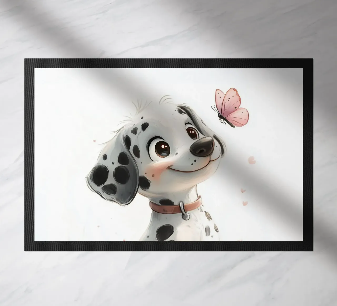 Dalmata allegro con anello a farfalla zerbino da Carinaprint