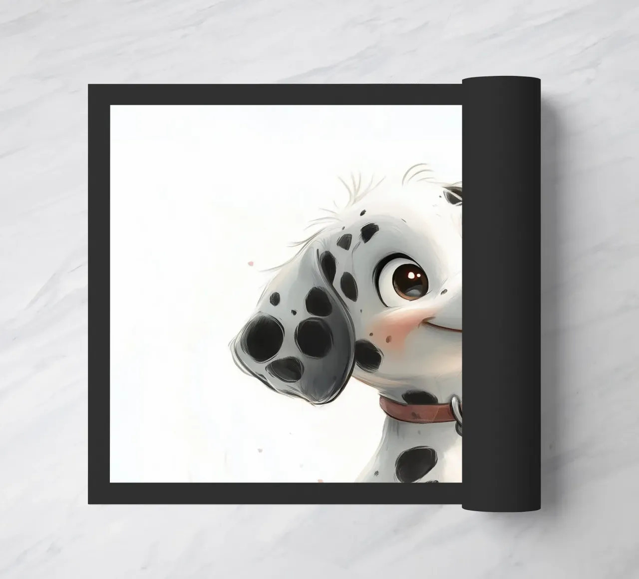 Dalmata allegro con anello a farfalla zerbino da Carinaprint